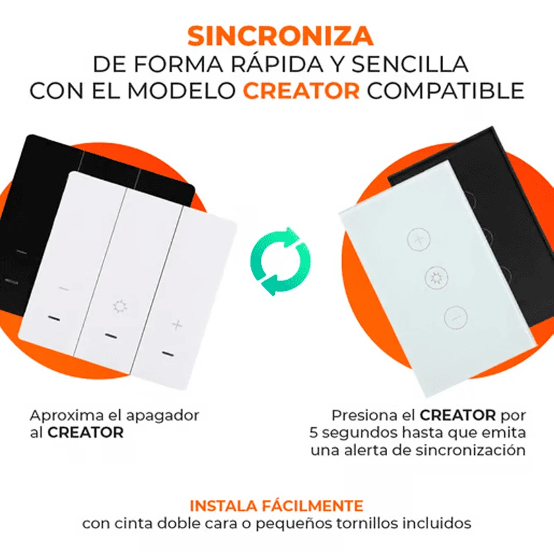 ATENUADOR 3 BOTONES COLOR NEGRO - Imagen 3