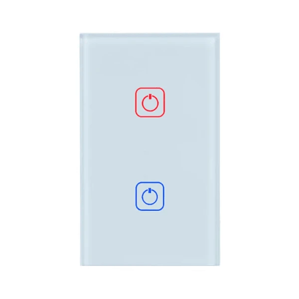 APAGADOR TOUCH CON 2 BOTONES COLOR BLANCO